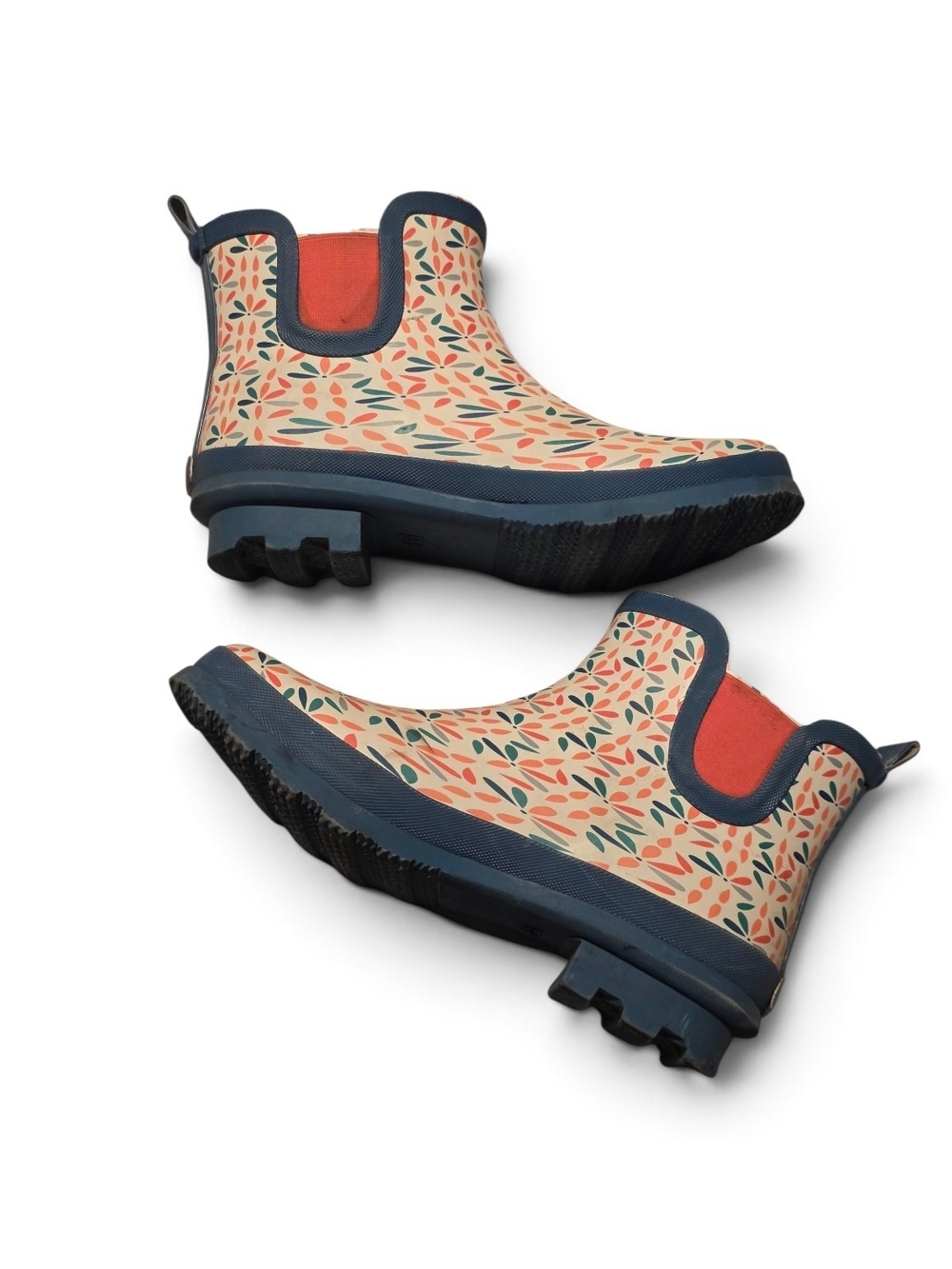 Women Size 8 Floral Pattern Rain Boots